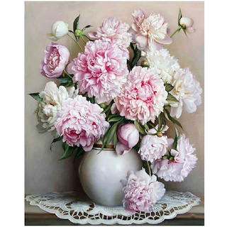 Bouquet of Pink and white Peonies