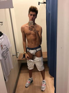 Cute teen shirtless