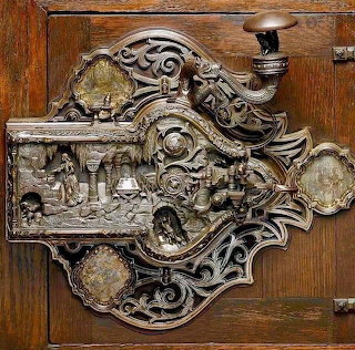 Serrure de porte faite main fabriquée par Frank Koralewski en 19