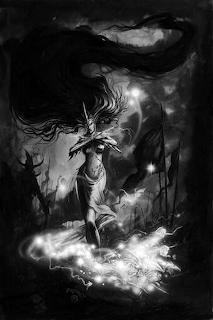 Hechicera Elfa Oscura por Dave Gallagher